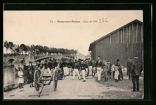 AK Bray-sur-Seine, Quai de l'Ile