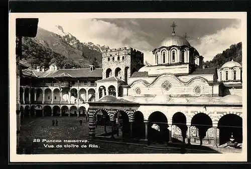 AK Rila-Gebirge, Blick zum Rila-Kloster