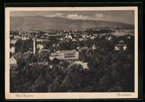 AK Bad Kudowa, Panorama aus der Vogelschau