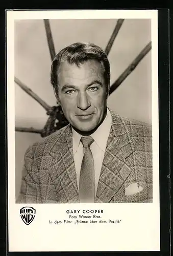 AK Schauspieler Gary Cooper in dem Film Stürme über dem Pazifik