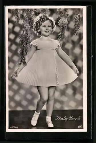 AK Schauspielerin Shirley Temple im Kostüm einer Filmrolle
