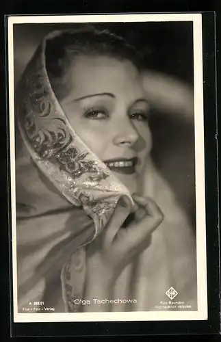 AK Schauspielerin Olga Tschechowa in einer Filmszene