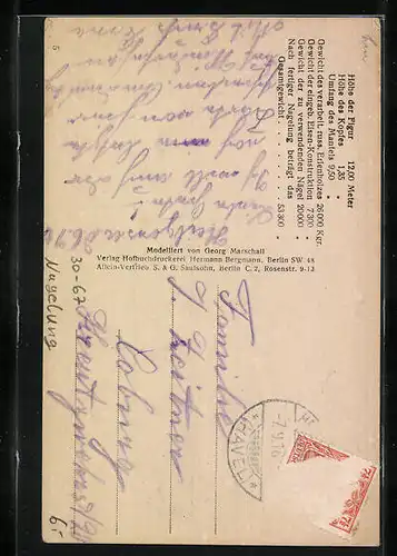 AK Der Eiserne Hindenburg von Berlin, Nagelung, Kriegshilfe