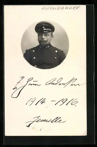 AK Mann in der Uniform eines Eisenbahners