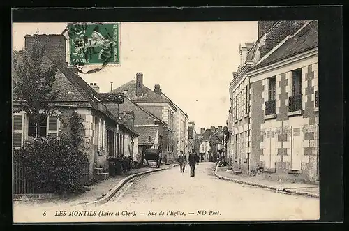 AK Les Montils, Rue de l`Eglise