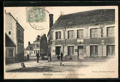 AK Dhuizon, La Poste - Route de Bracieux