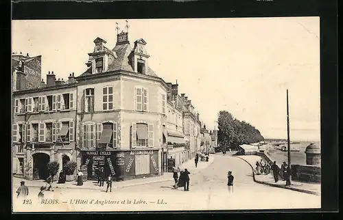 AK Blois, L`Hotel d`Angleterre et la Loire