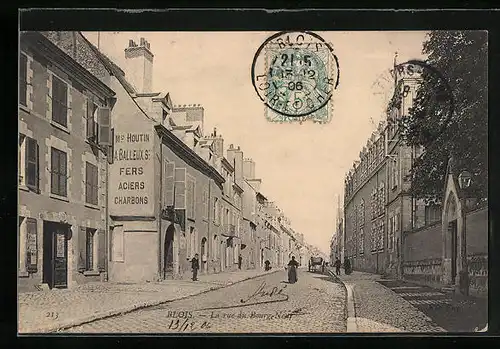 AK Blois, La rue du Bourg-Neuf