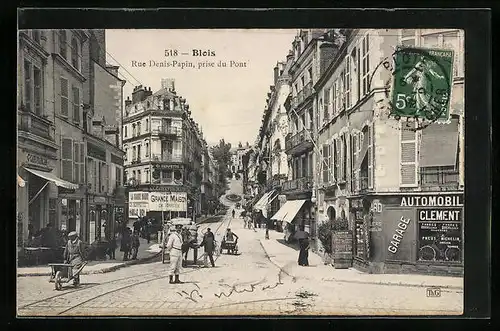 AK Blois, Rue Denis-Papin, prise du Pont