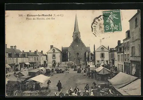 AK Ozouer-le-Marchè, Place du Marchè, cotè Est