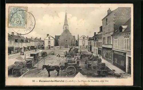 AK Ouzouer-le-Marchè, La Place du Marchè, cotè Est