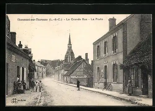 AK Chaumont-sur-Tharonne, La Grande-Rue - La Poste
