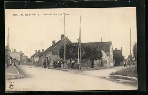 AK Chatres, Entrèe du Bourg sur Tours