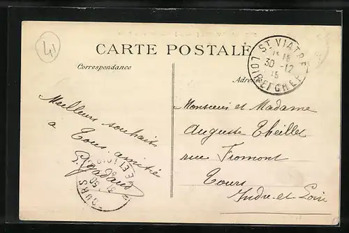 AK Saint-Viatre, La rue de la Poste