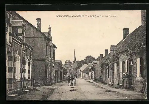 AK Souvigny-en-Sologne, Rue du Gatinais