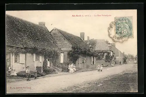 AK Saint-Avit, La Rue Principale