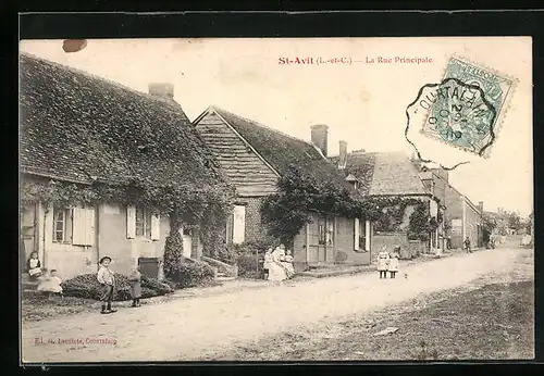 AK Saint-Avit, La Rue Principale