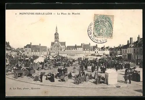 AK Montoire-sur-le-Loir, La Place du Marchè