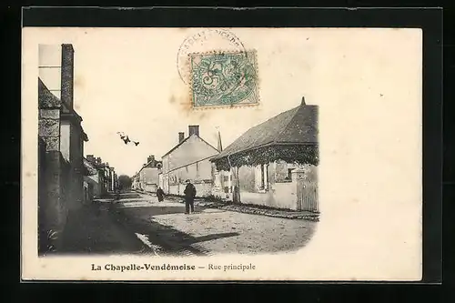 AK La Chapelle-Vendomoise, Rue principale