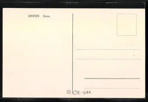 AK Brünn, Stadtansicht mit dem Dom im Hintergrund