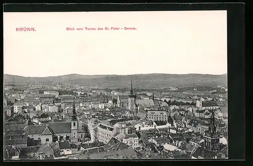 AK Brünn, Blick vom Turme des St. Peter Domes