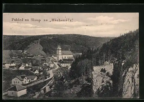 AK Sloup, Pohled ze Hrebenac