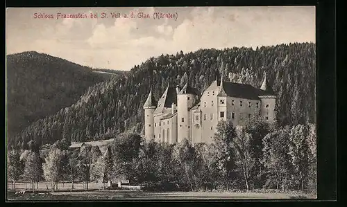 AK St. Veit, Partie am Schloss Frauenstein