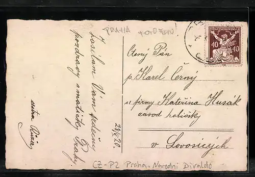 AK Prag / Praha, Narodni Diadlo