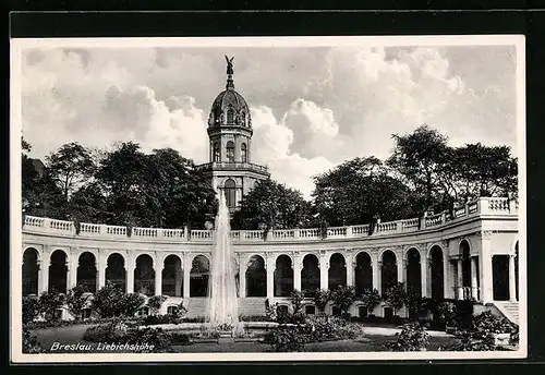 AK Breslau, Wasserspiel auf der Liebichshöhe