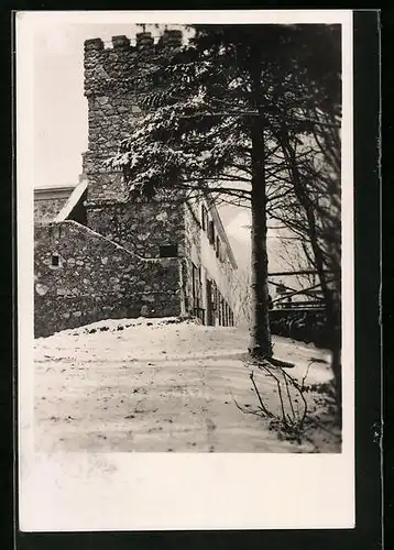 AK Kaltenleutgeben, das Naturfreundehaus auf dem Höllenstein