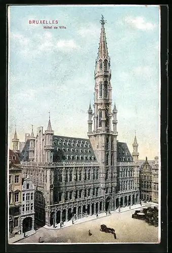 AK Brüssel / Bruxelles, Hotel de Ville, Facade