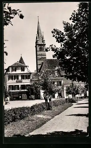 AK Medias, Platzpartie mit Blick zur Kirche