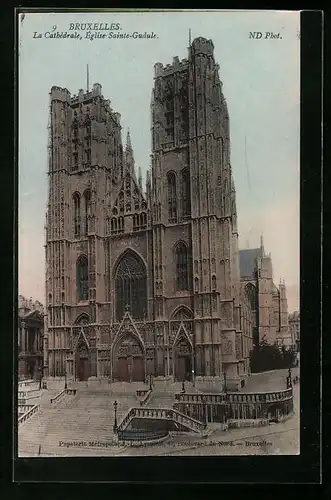 AK Brüssel / Bruxelles, La Cathedrale, Eglise Sainte Gudule