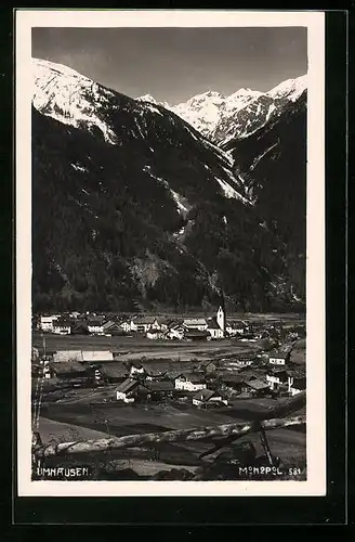 AK Umhausen, Talpanorama mit der Ortschaft