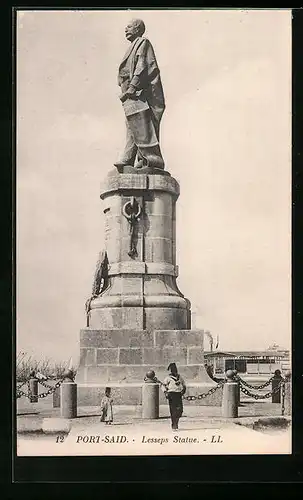 AK Port-Said, Lesseps Statue