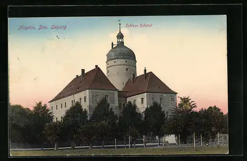 AK Mügeln, Partie am Schloss Ruhetal