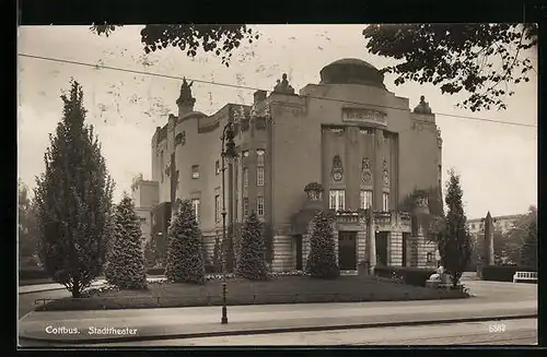 AK Cottbus, Vorderansicht des Stadttheater