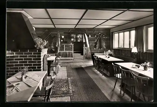 AK Walddorf bei Nagold / Schwarzwald, im Gastraum des Falkenhof