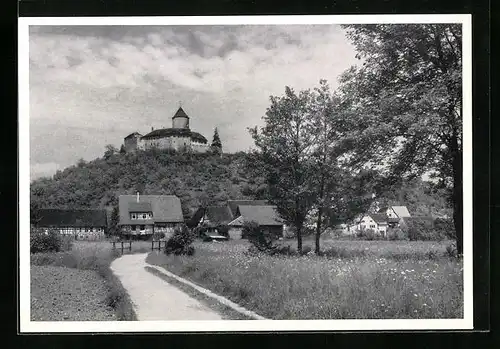 AK Oppenweiler, auf dem Feldweg zum Schloss Reichenberg hin