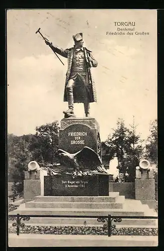 AK Torgau, Denkmal Friedrichs des Grossen