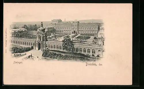 AK Dresden, Gesamtansicht des Zwingers
