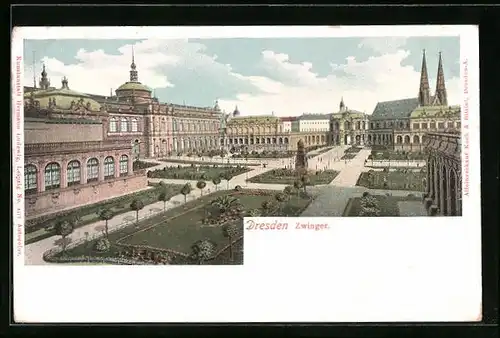 AK Dresden, Gesamtansicht des Zwingers