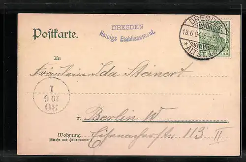 AK Dresden, Brühl'sche Terrasse mit Landungsplatz der Dampfschiffe