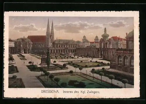 AK Dresden-A., Inneres des Kgl. Zwingers