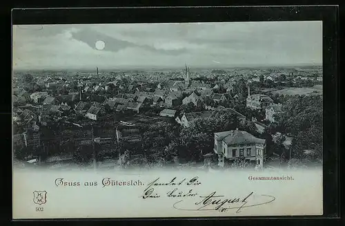 Mondschein-AK Gütersloh, Gesamtansicht