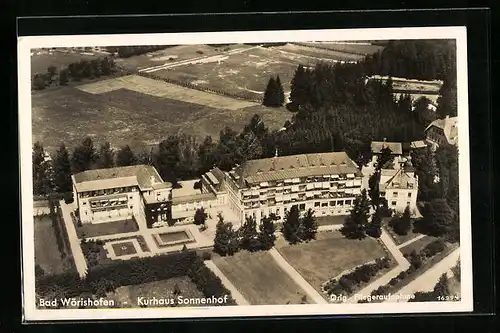 AK Bad Wörishofen, Kurhotel Sonnenhof, orig. Fliegeraufnahme