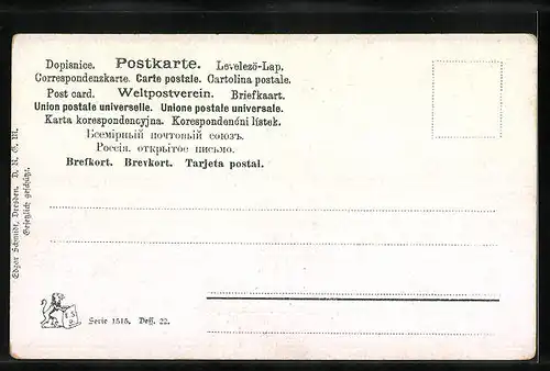 AK Namenstag von Wenzel, Panorama im Abendrot