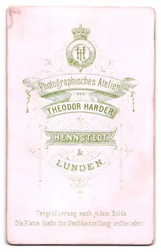 Fotografie Theodor Harder, Hennstedt & Lunden, Junger Mann mit kragenlosem Hemd