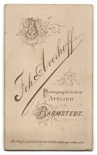 Fotografie Joh. Averhoff, Barmstedt, Stehender Jüngling im dreiteiligen Anzug