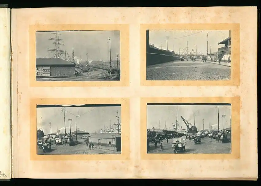 Fotoalbum mit 96 Fotografien, Ansicht Trouville, Reisealbum englische Familie, Achterbahn Frankreich, Hafen, Strassenbahn 0
